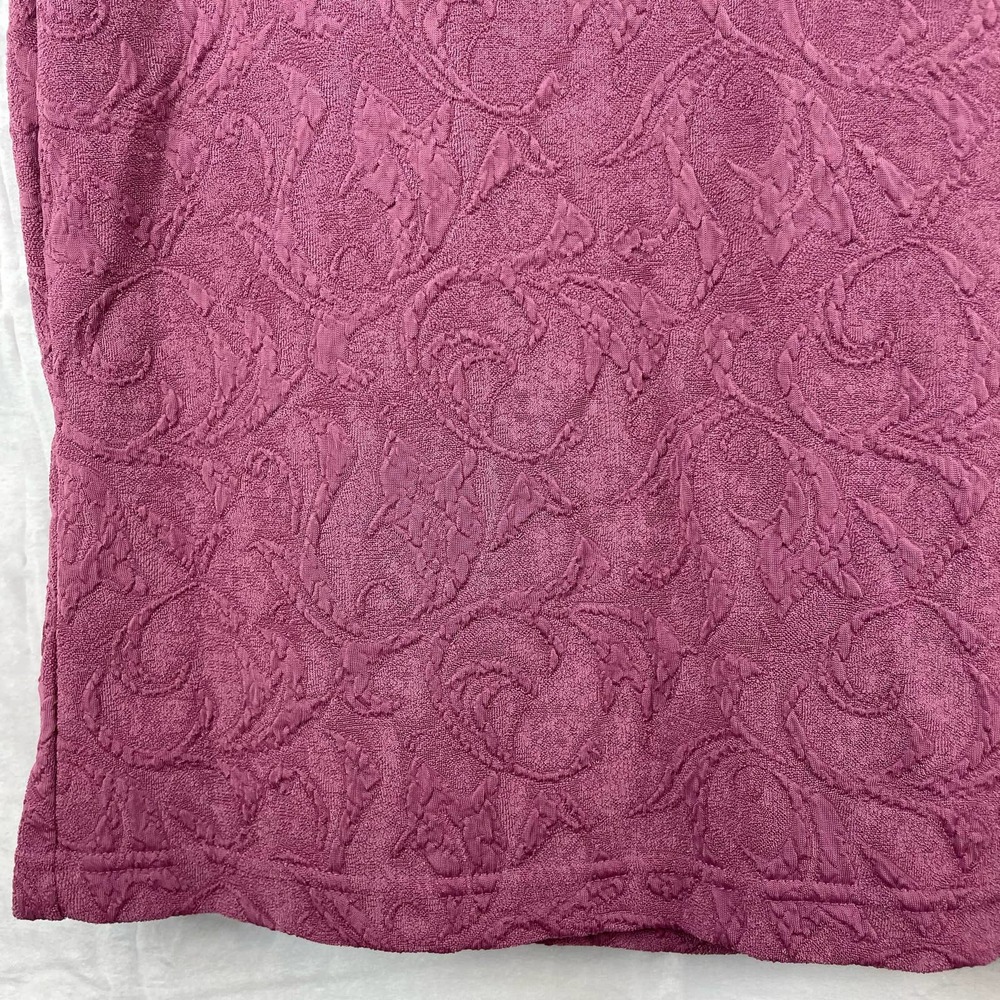 Jaclyn Smith Rose Pink Leafy Paisley Textured Tops Shirt Size S - Picture 3 of 6